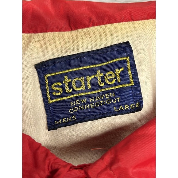 Vintage 70s Starter Jacket Coaches Size L Red Slender Seekers Patch - Picture 6 of 15